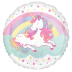 Standard Enchanted Unicorn Foil Balloon S40 Packaged 45 cm