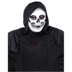 Costume Accessory Mask Horror Skull Black & Bone One Size