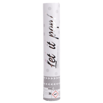 Confetti Cannon White Round Paper 28 cm Confetti Cannon White Round Paper 28 cm