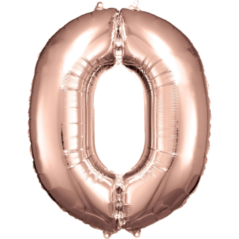 Large Number 0 Rose Gold Foil Balloon N34 Packaged 86 cm x 70 cm Large Number 0 Rose Gold Foil Balloon N34 Packaged 86 cm x 70 cm