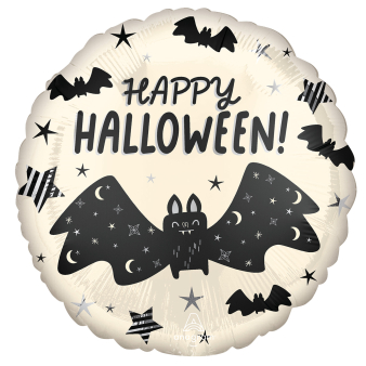 Standard Halloween Satin Bat Attack Satin XL Foil Balloon S40 packaged 43cm