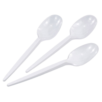 25 Spoons white Plastic