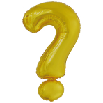 Large Letter ? Gold Foil Balloon N34 Packaged 89 cm x 53 cm