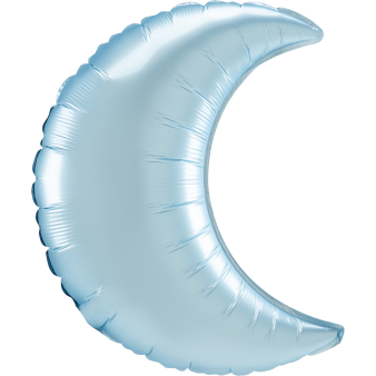 SuperShape Satin Pastel Blue Crescent Foil Balloon S40 Bulk 66 cm
