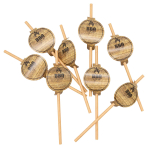 8 Drinking Straws BBQ & Grill Party Paper