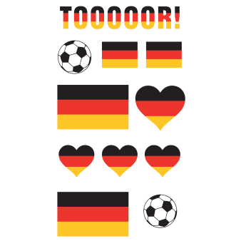 Temporary Tattoos All Over Germany 17,5 cm x 10 cm Temporary Tattoos All Over Germany 17,5 cm x 10 cm