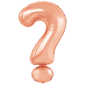 Large Letter ? Rose Gold Foil Balloon N34 Packaged 89 cm x 53 cm