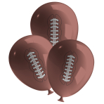 6 Latex Balloons Touch Down Party! One Sided Print 27.5 cm / 11"