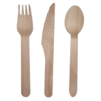 Cutlery Always Sunny Eco Wood (8 Knives, 8 Spoons, 8 Forks) 16 cm