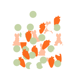 Deco Confetti Easter Bunny Paper