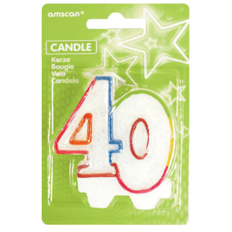 Numeral Candle 40 Height 8 cm Numeral Candle 40 Height 8 cm