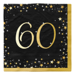 16 Napkins 60 Starlight Birthday 33 x 33 cm