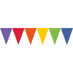 Pennant Banner Rainbow Paper 457 x 17.7 cm