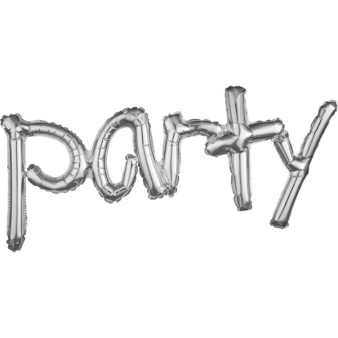 Phrase Freestyle "Party" Silver Foil Balloon, P20, packed, 93 x 40cm