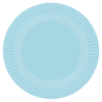 8 Plates Clear Sky Round Paper 23cm