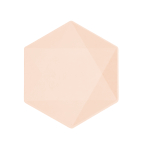 6 plates hexagonal Vert Decor, 20,8x18,1cm, apricot