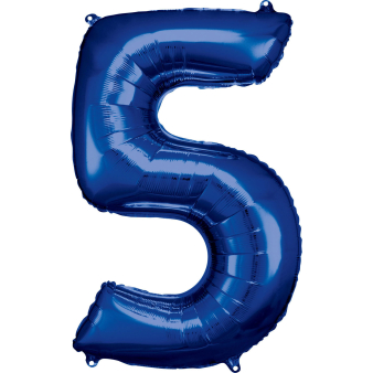 Large Number 5 Blue Foil Balloon N34 Packaged 92 cm x 57 cm Large Number 5 Blue Foil Balloon N34 Packaged 92 cm x 57 cm