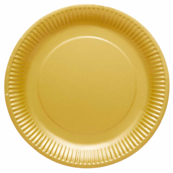 8 Plates Creme Brulee Round Paper 23cm 8 Plates Creme Brulee Round Paper 23cm