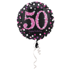 Standard Holographic Celebration 50 Foil Balloon S55 Packaged 43 cm