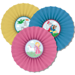 3 Paper Fans Princess & Knight