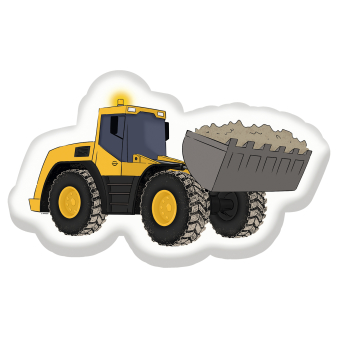 SuperShape Construction Party Excavator Foil Balloon P55 Packaged 55 cm x 33 cm