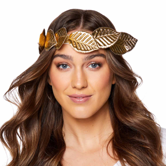 Headband Gold fabric Leaf One size