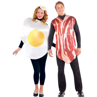 2 Adult Costumes Breakfast Buddies Size M/L 2 Adult Costumes Breakfast Buddies Size M/L