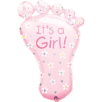 SuperShape Foot - It's a Girl Foil Balloon P35 Packaged 58 cm x 82 cm