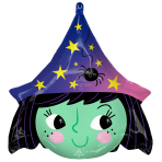 Standard Shape Halloween Witch Foil Balloon S50 Packaged 48 cm x 48 cm