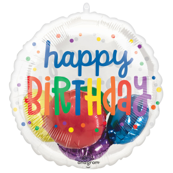 Insider Rainbow Birthday Foil Balloon P75 packaged Insider Rainbow Birthday Foil Balloon P75 packaged
