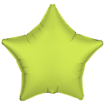 Standard Neon Yellow Star Foil Balloon C17 Packaged 43 cm
