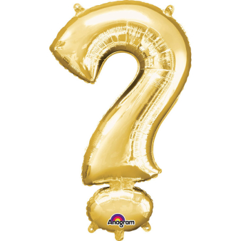MiniShape Symbol ? Gold Foil Balloon L16 Packaged 27cm x 40c