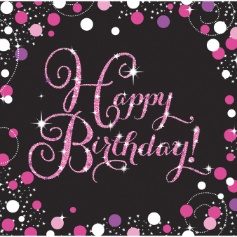 16 Napkins Sparkling Celebrations pink 33 x 33 cm 16 Napkins Sparkling Celebrations pink 33 x 33 cm