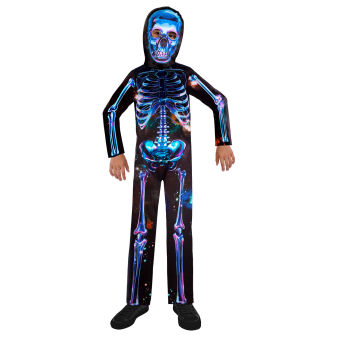 Child Costume Sustainable Neon Skeleton Boy Age 4-6 Years Child Costume Sustainable Neon Skeleton Boy Age 4-6 Years