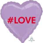 Standard "#Love Candy Heart" Foil Balloon Heart, S40, packed, 43cm