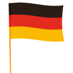 Flag Germany With Rod Fabric 50 x 70 cm