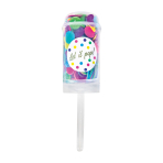 Party Popper Push Pop Paper Round Multicolor