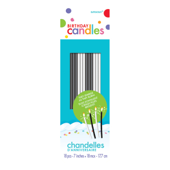 18 Candles Birthday Black & White Height 17.7 cm 18 Candles Birthday Black & White Height 17.7 cm