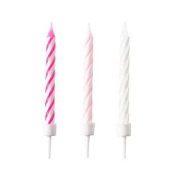 10 Spiral Candles Hot Pink Height 6.3 cm 10 Spiral Candles Hot Pink Height 6.3 cm