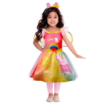 Child Costume Peppa Rainbow Dress Age 3-4 Years