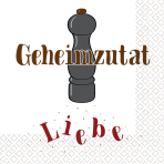 16 napkins "Geheimzutat: Liebe" 33cm x 33cm