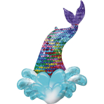 SuperShape Mermaid Sequin Tail Foil Balloon P35 Packaged 68 cm x 99 cm