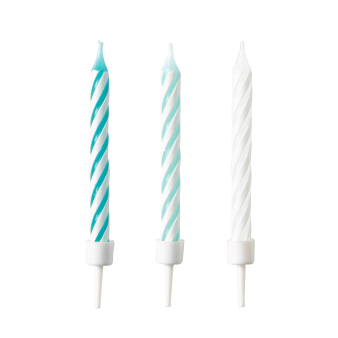 10 Spiral Candles Aqua Glamor Height 6.3 cm 10 Spiral Candles Aqua Glamor Height 6.3 cm