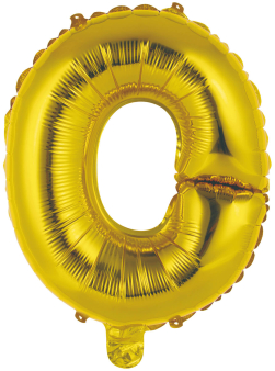 Mini Letter O Gold Foil Balloon N16 Packaged 35 cm x 29 cm