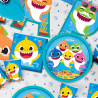 8 Plates Baby Shark Round Paper 23 cm