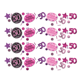 Confetti 50 Sparkling Celebration Pink Foil / Paper 34 g Confetti 50 Sparkling Celebration Pink Foil / Paper 34 g
