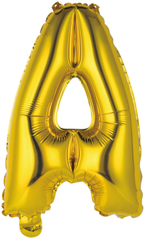 Mini Letter A Gold Foil Balloon N16 Packaged 36 cm x 23 cm