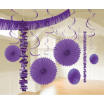 Decoration Kit New Purple Paper / Foil 18 Parts 274 cm / 213 cm / 20.3 - 55.8 cm
