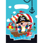 8 Party Bags Pirate Plastic 23.4 x 16.2 cm