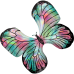 SuperShape  Teal&Pink Butterfly Foil Balloon P40 Packaged